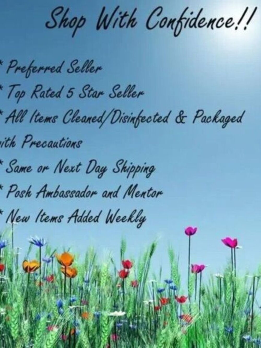 Shop with Confidence!!